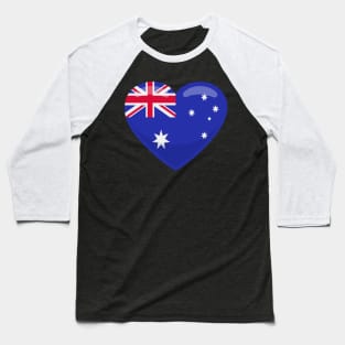 New Zealand Flag Heart Baseball T-Shirt